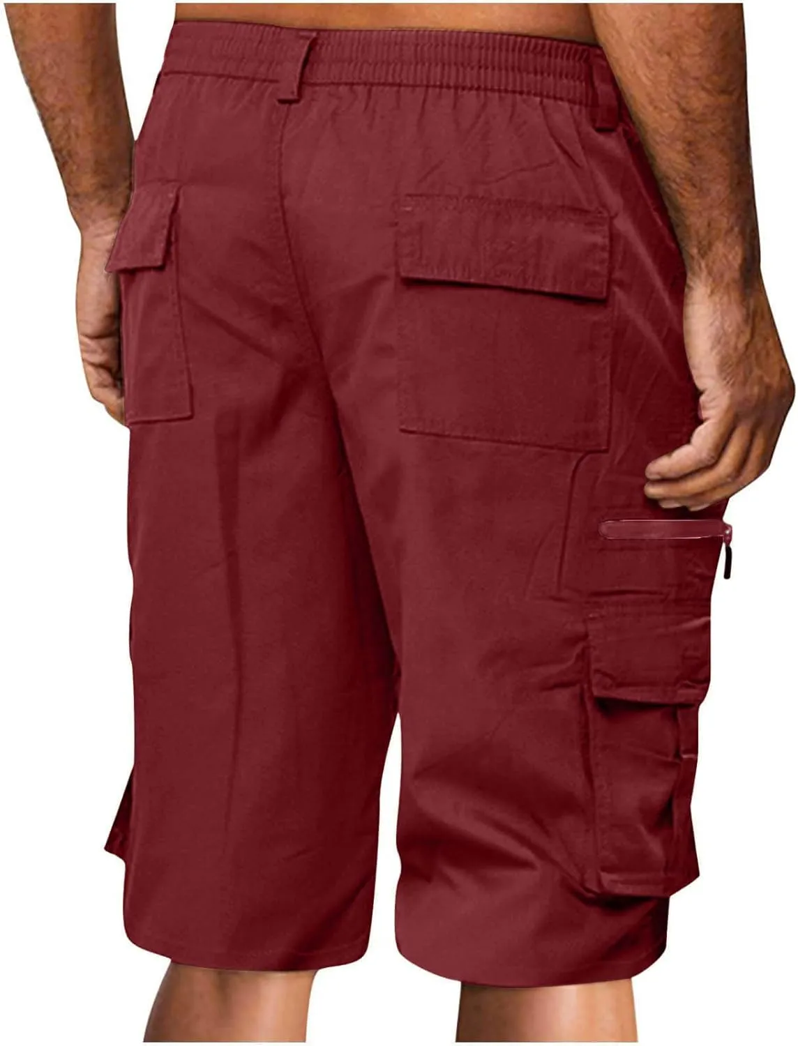 Pants for Man Summer Fall Loose Fit Cargo Straight Leg Plain Long Leg Pants Shorts Mens 2025 Fashion