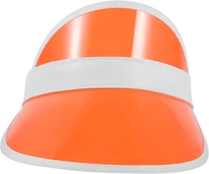 PartyKindom Wide Brim Sun Visor Hat for Men and Women Outdoor Sun Protection Lightweight Ventilated Design for Beach Vacations and Summer Activities Fits All Orange
