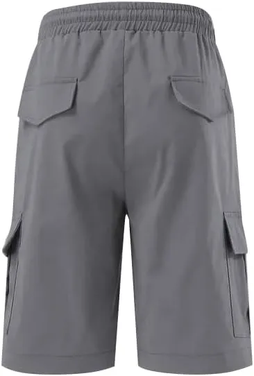 PIDOGYM Men's Classic Cargo Shorts, Waterproof Hiking Shorts Loose Fit Cargo Short with 6 Pockets