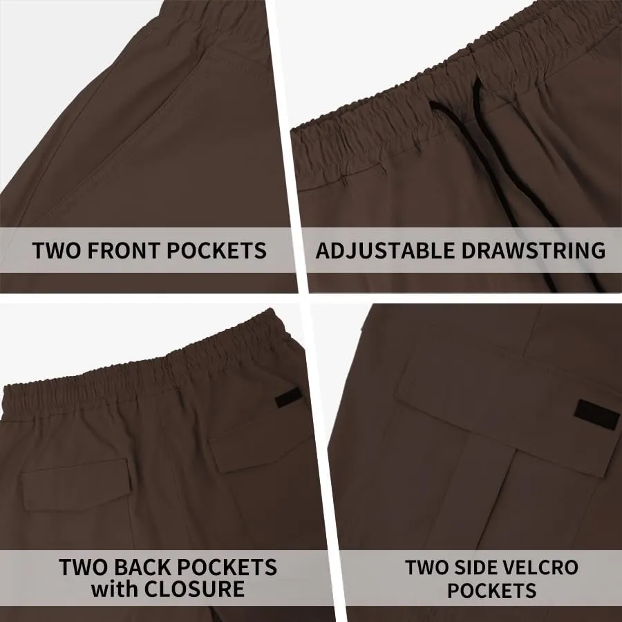 PIDOGYM Men's Classic Cargo Shorts, Waterproof Hiking Shorts Loose Fit Cargo Short with 6 Pockets