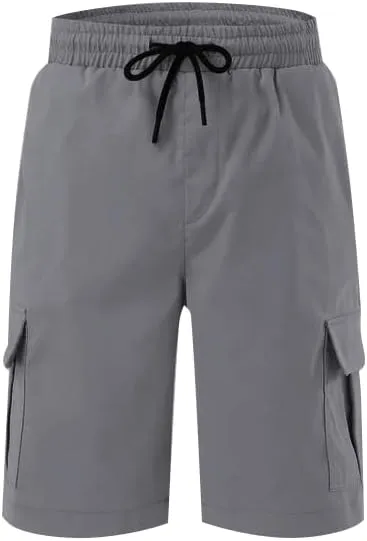 PIDOGYM Men's Classic Cargo Shorts, Waterproof Hiking Shorts Loose Fit Cargo Short with 6 Pockets