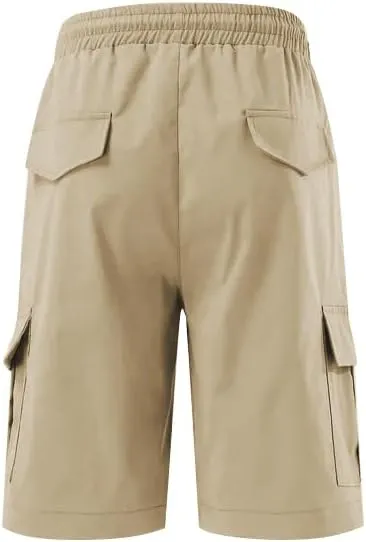 PIDOGYM Men's Classic Cargo Shorts, Waterproof Hiking Shorts Loose Fit Cargo Short with 6 Pockets