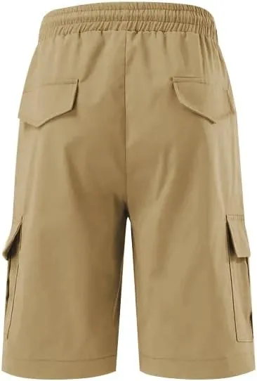 PIDOGYM Men's Classic Cargo Shorts, Waterproof Hiking Shorts Loose Fit Cargo Short with 6 Pockets