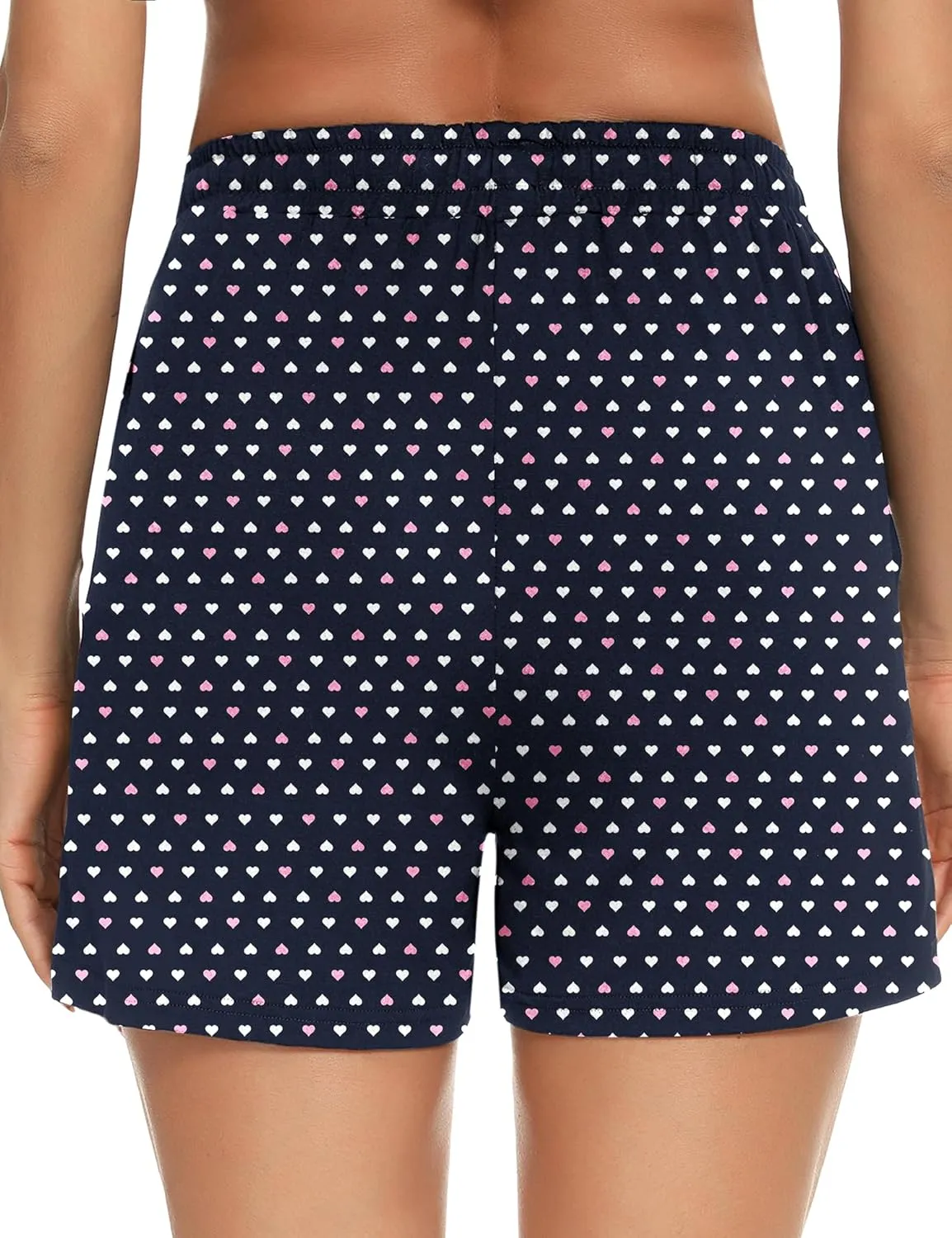 Prosoft&Hawiton Womens Cotton Pajama Shorts Comfy Sleeping Shorts Sleepwear Lounge Pj Bottoms with Drawstring & Pockets