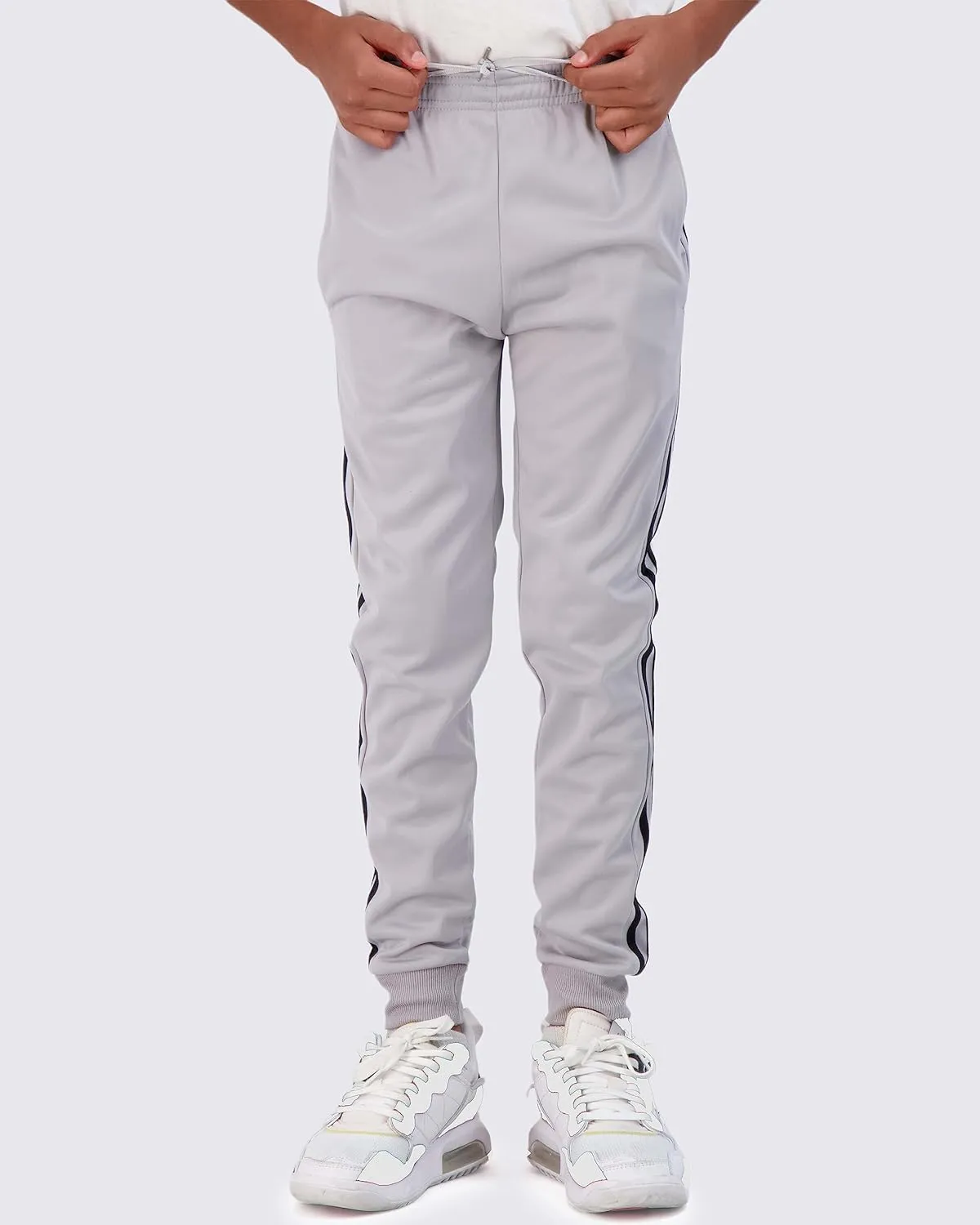 Real Essentials 3 Pack: Boy's Active Athletic Casual Jogger Sweatpants with Pockets
