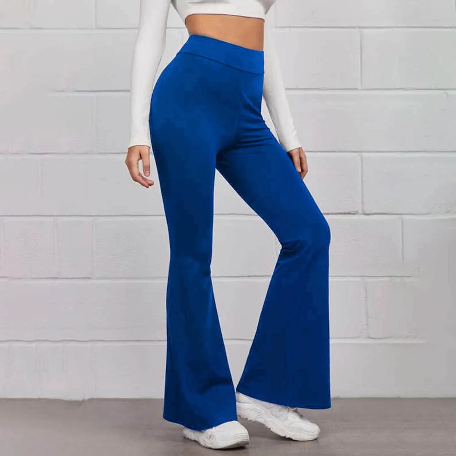 sdbrld Yoga Pants With Pockets For Women High Waist Flare Leggings Workout Crossover Bell Bottom Lounge Leggings for Women