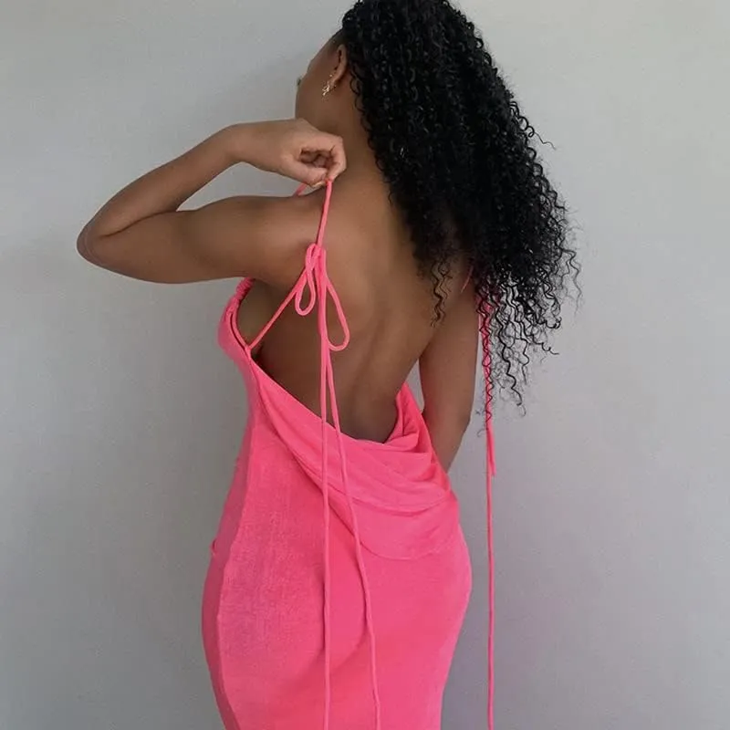 Sexy Tie Dye Print Tank Dress Slim Fit Split Long Dress in Cotton Sleeveless Dress Elegant Night Party Dress Summer Wear
