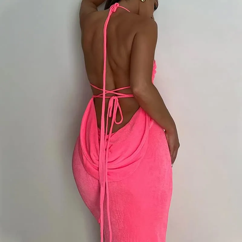 Sexy Tie Dye Print Tank Dress Slim Fit Split Long Dress in Cotton Sleeveless Dress Elegant Night Party Dress Summer Wear