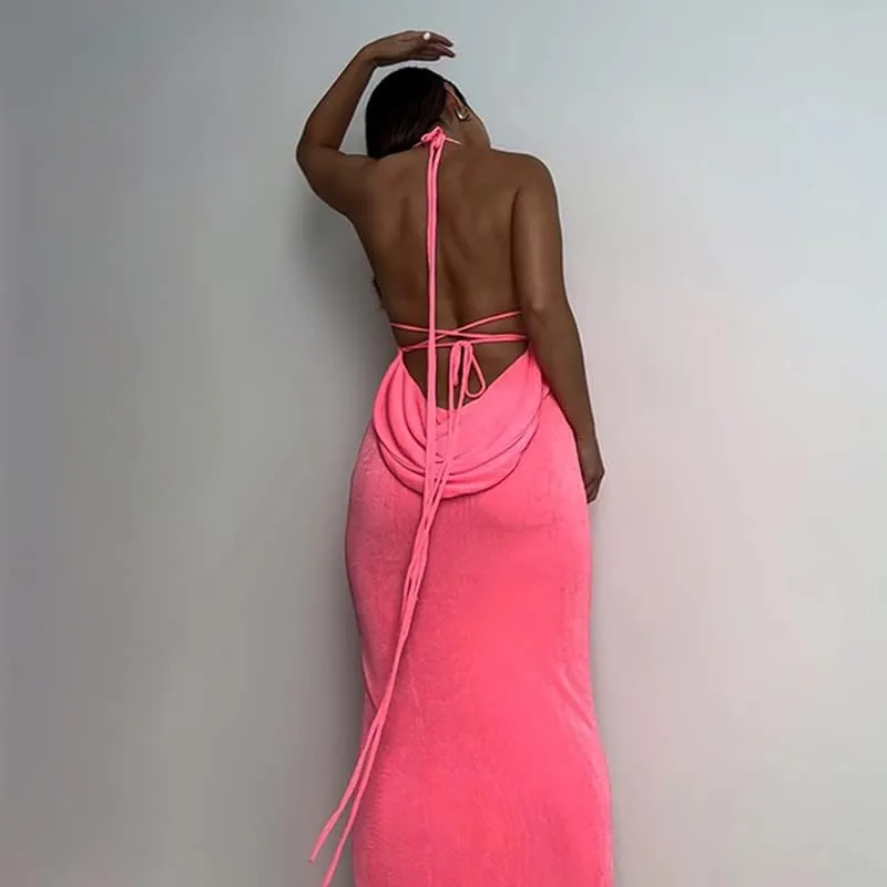 Sexy Tie Dye Print Tank Dress Slim Fit Split Long Dress in Cotton Sleeveless Dress Elegant Night Party Dress Summer Wear