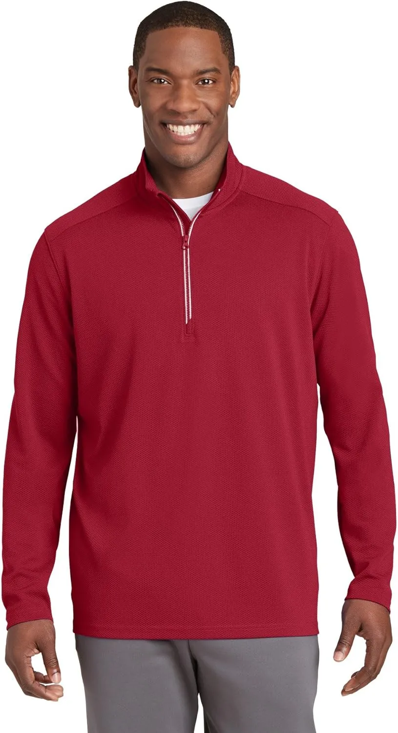 Sport Tek Sport-Wick Textured 1/4-Zip Pullover. ST860