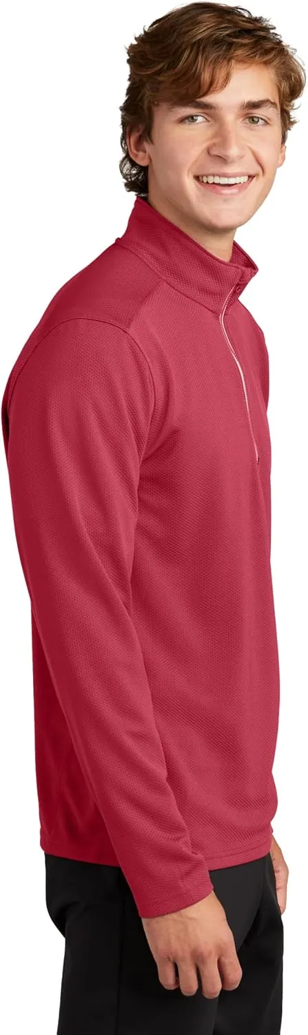Sport Tek Sport-Wick Textured 1/4-Zip Pullover. ST860
