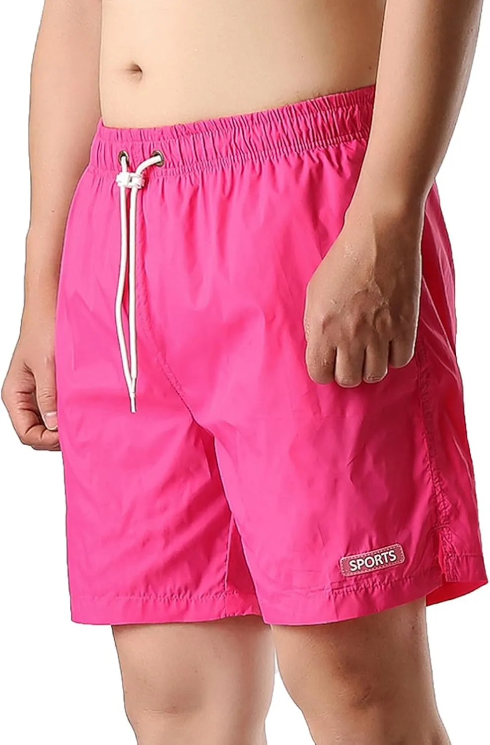 Summer Quick Dry Athletic Shorts for Men Casual Elastic Waisted Drawstring Shorts Loose Fit Running Workout Shorts
