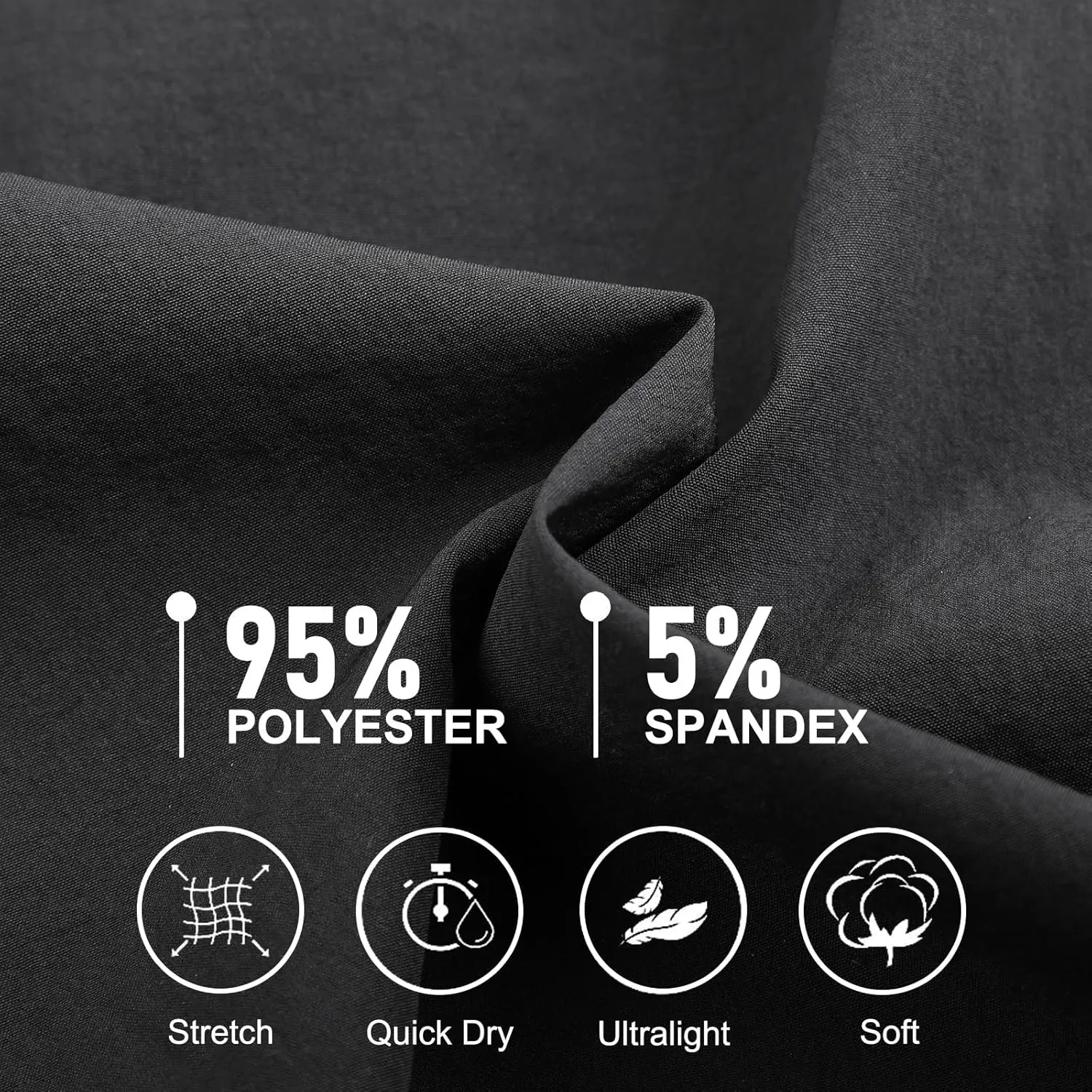 Surenow Men's Running Shorts Workout Quick Dry Shorts with Zipper Pockets Lightweight Gym Athletic Shorts for Men