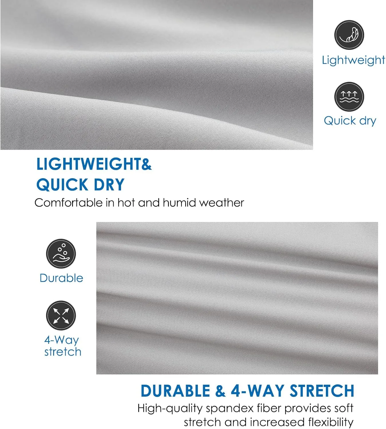 Surenow Men's Workout Running Shorts Quick Dry Athletic Shorts 5" Lightweight Active Gym Shorts with Zipper Pockets
