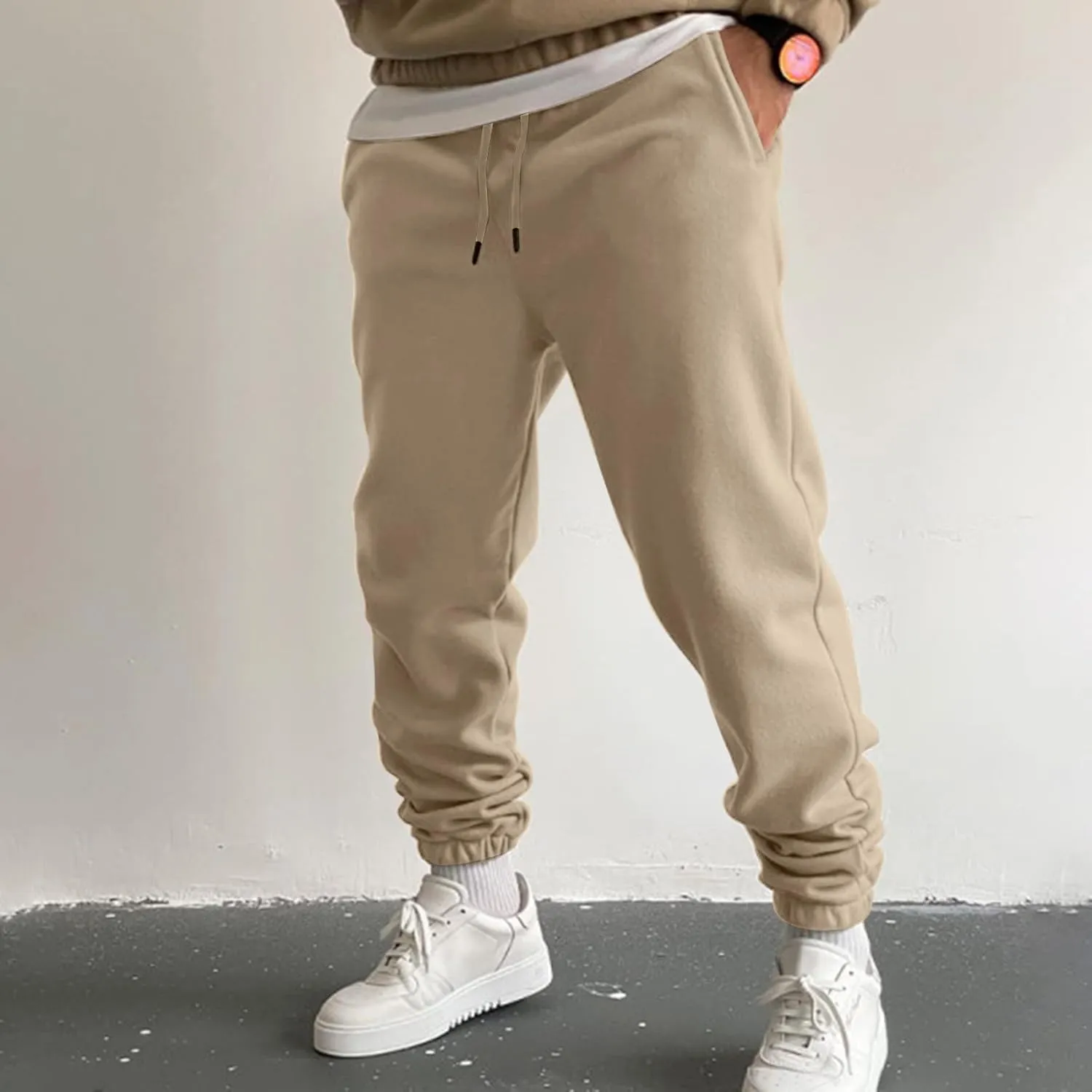 Sweatpants for Men with Pockets Mens Zip Joggers Pants Casual Gym Workout Track Pants Slim Fit Tapered Sweatpant Mens