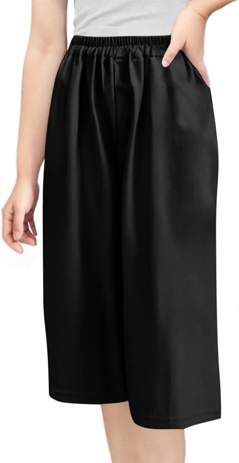 Thin Quick Dry Flared Wide Leg Skirt for Kids Girl Boy Midi Loose Fit Skirt Trousers Pants Child 2025