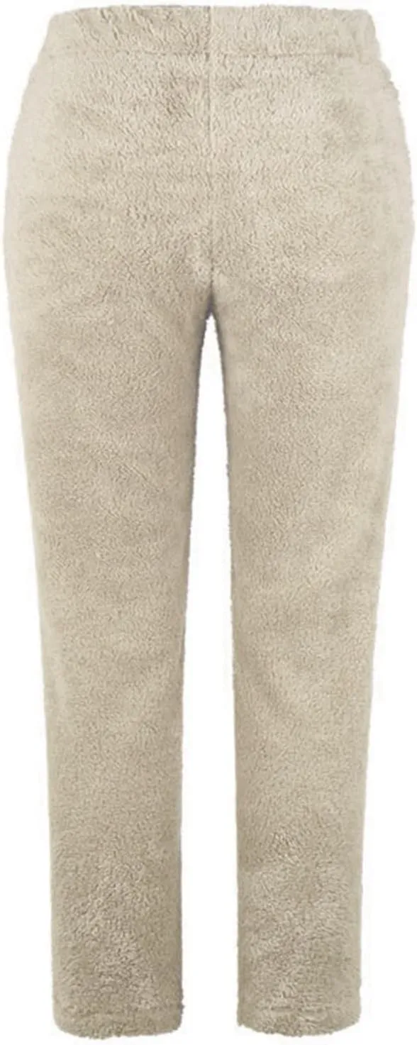 Women Fleece Pajama Pants Comfy Elastic Waist Joggers Sweatpants Lounge Pants Winter Thermal Sleepwear Trousers