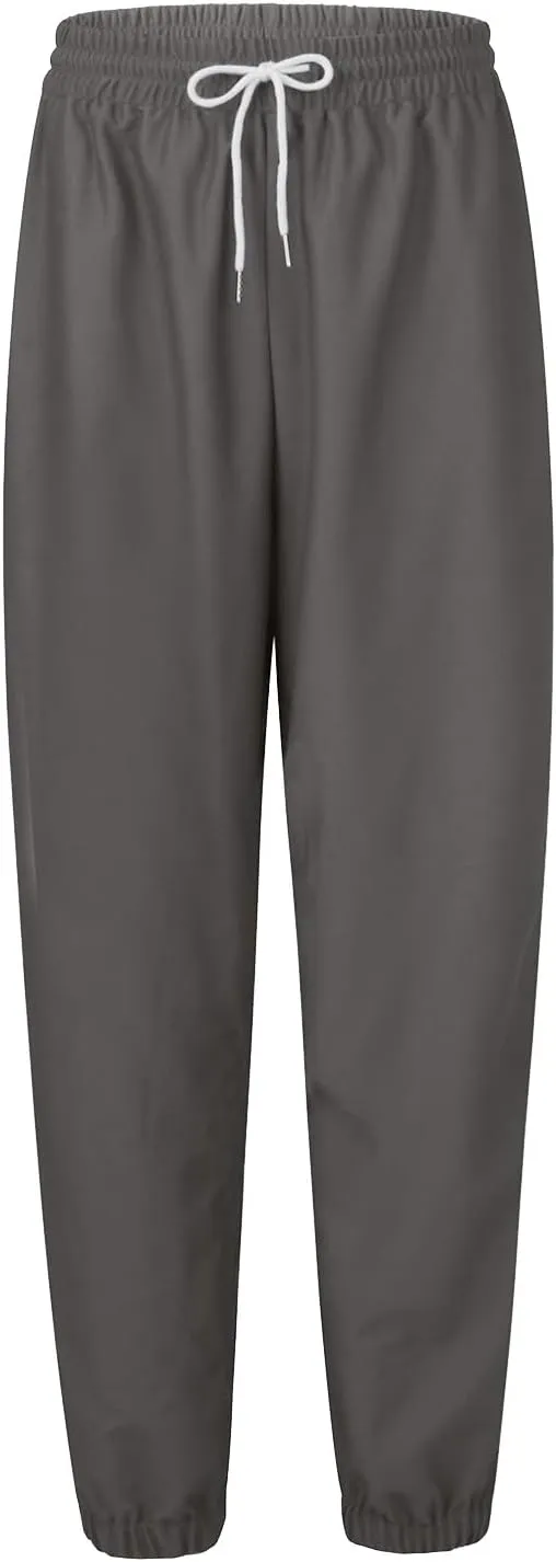 Women High Waisted Baggy Sweatpants 2024 Jogger Pants Y2k Trendy Lounge Trousers Pockets Baggy Cinch Bottom Jogger
