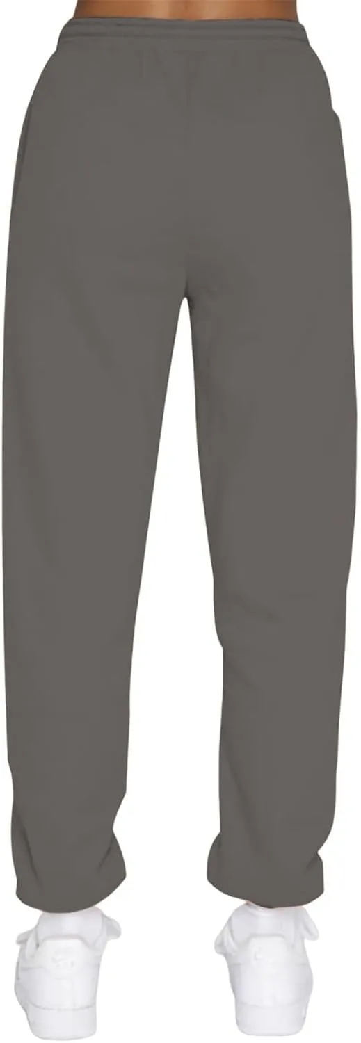 Women High Waisted Baggy Sweatpants 2024 Jogger Pants Y2k Trendy Lounge Trousers Pockets Baggy Cinch Bottom Jogger