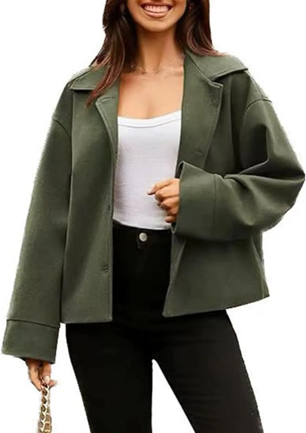 Womens 2024 Trendy Casual Blazers Open Front Long Sleeve Cardigan Work Office Suit Jacket Printed Blazer with Pocket