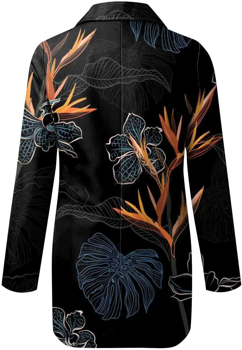 Womens 2024 Trendy Casual Blazers Open Front Long Sleeve Cardigan Work Office Suit Jacket Printed Blazer with Pocket