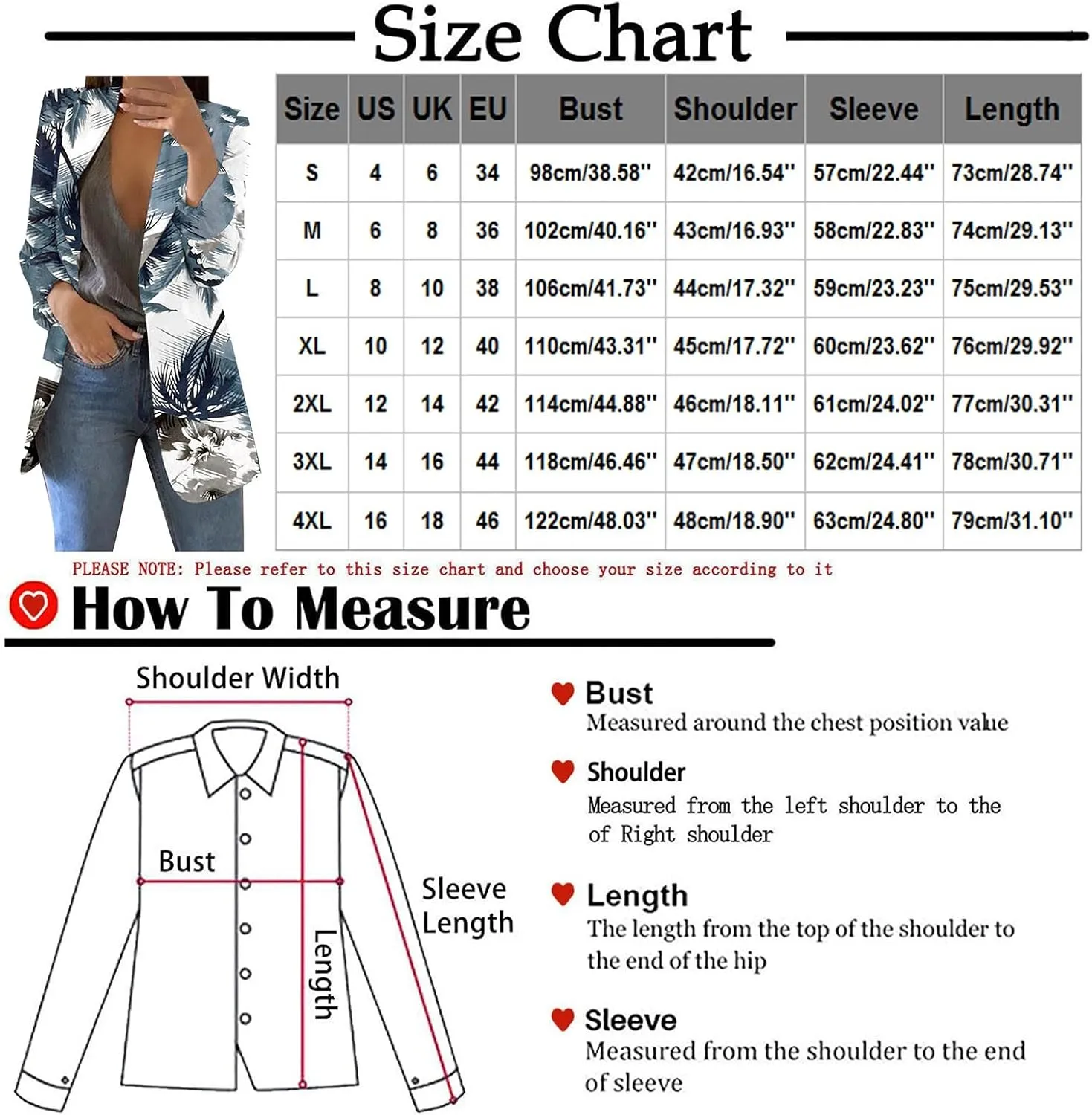 Womens 2024 Trendy Casual Blazers Open Front Long Sleeve Cardigan Work Office Suit Jacket Printed Blazer with Pocket