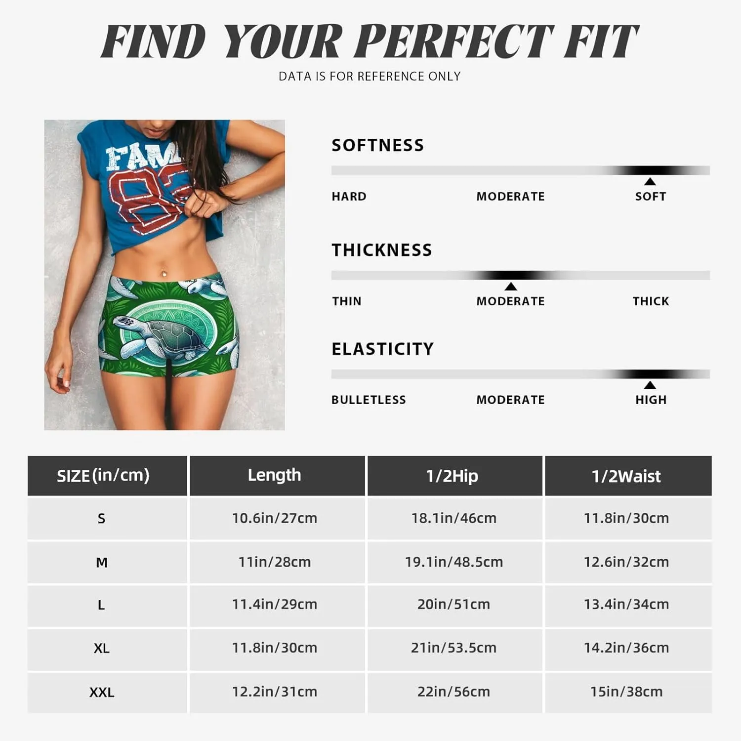 Women's Athletic Stretch Shorts Sea-Turtle-Green Running Shorts for Women