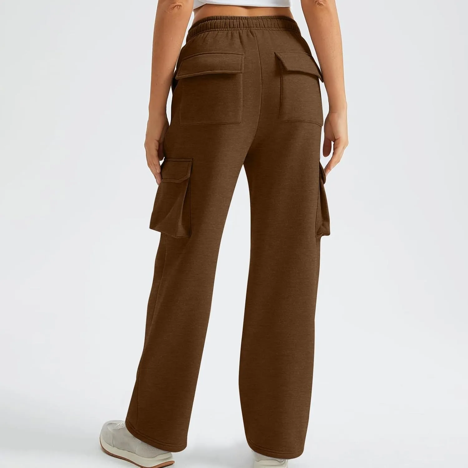 Women's Baggy Fleece Sweatpants Casual High Waisted Joggers Pants Fitted Sweat Pants Drawstring Workout Comfy Lounge