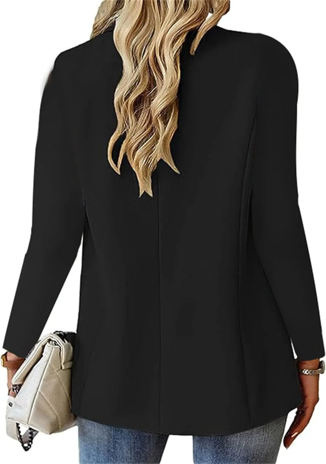 Women's Blazer Casual Bussiness Blazers Work Office Suit Jackets for Women Long Sleeve Lapel Solid Color Cardigan