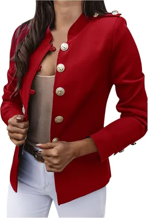 Women's Blazers & Suit Jackets,Long Sleeve Casual Loose Suit for Ladies Autumn Slim Fit Casual Blazers Open Front