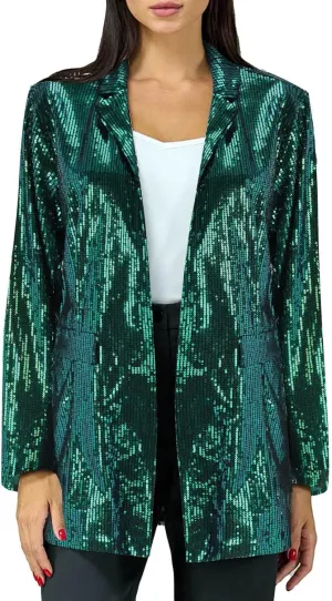 Women's Blazers & Suit Jackets,Long Sleeve Casual Loose Suit for Ladies Autumn Slim Fit Casual Blazers Open Front