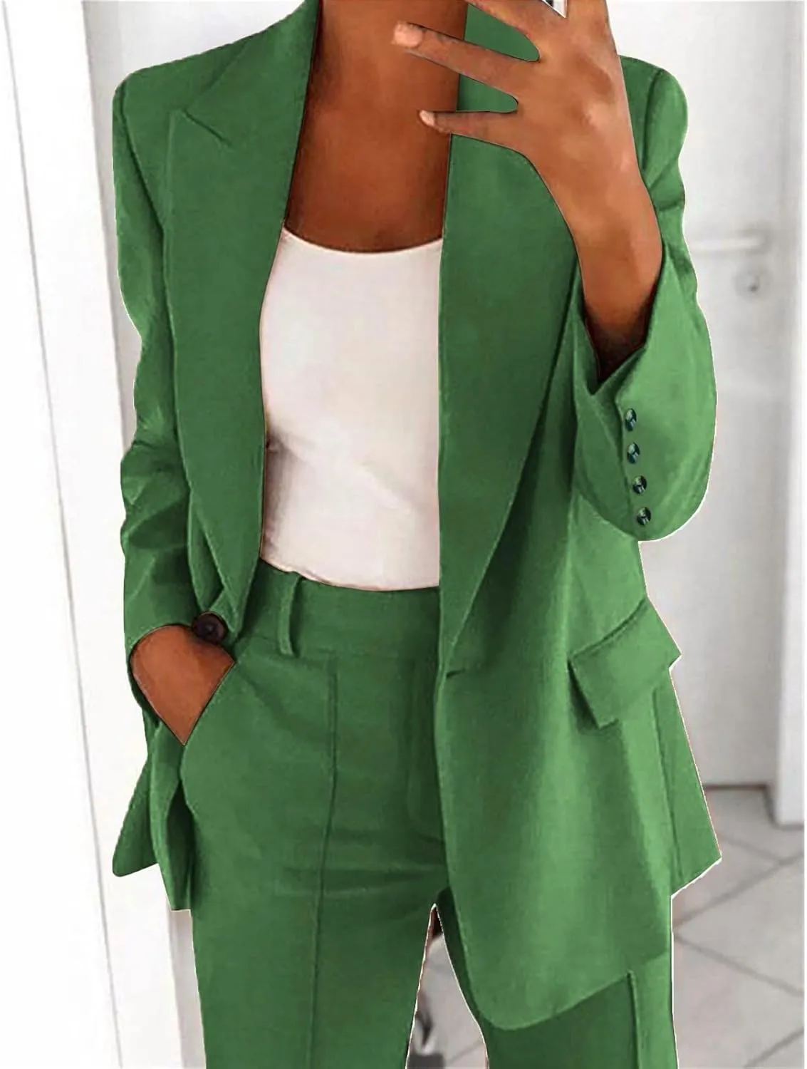 Womens Blazers Casual Fall,Leather Stand Up Gradient Sequin Patchwork Long Sleeve Womens Blazers for Work Casual