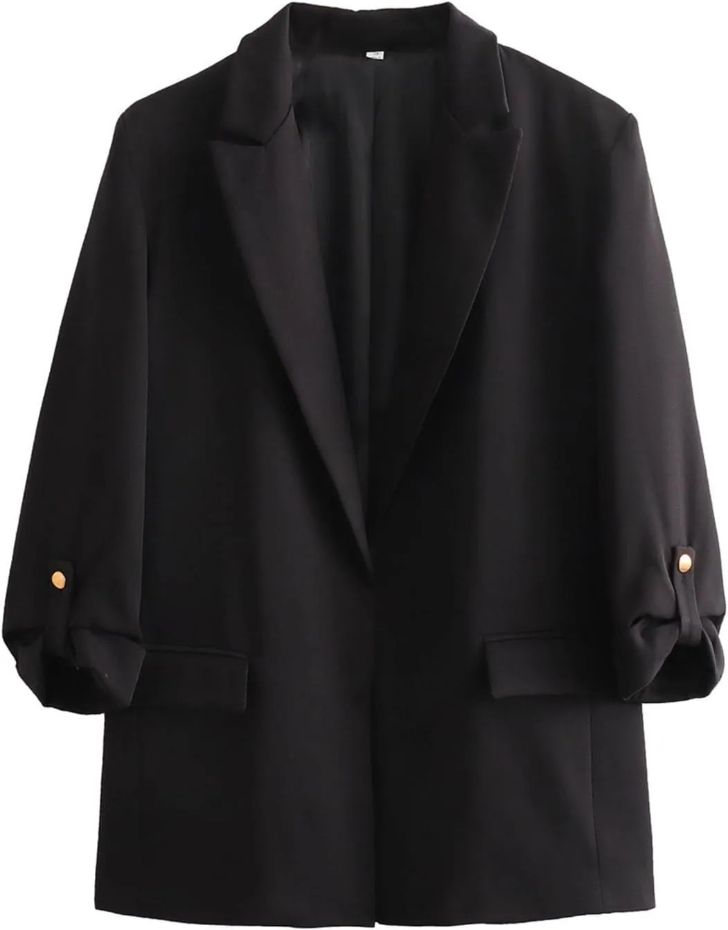 Womens Blazers for Work Casual Oversized Blazers for Women Business Button Long Sleeve Suit Jacket with Pockets