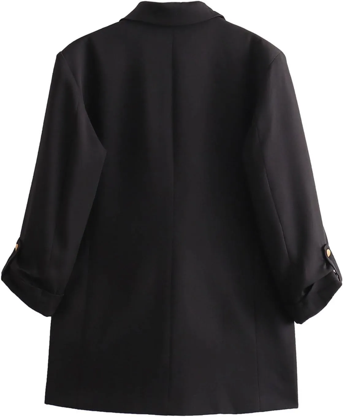 Womens Blazers for Work Casual Oversized Blazers for Women Business Button Long Sleeve Suit Jacket with Pockets