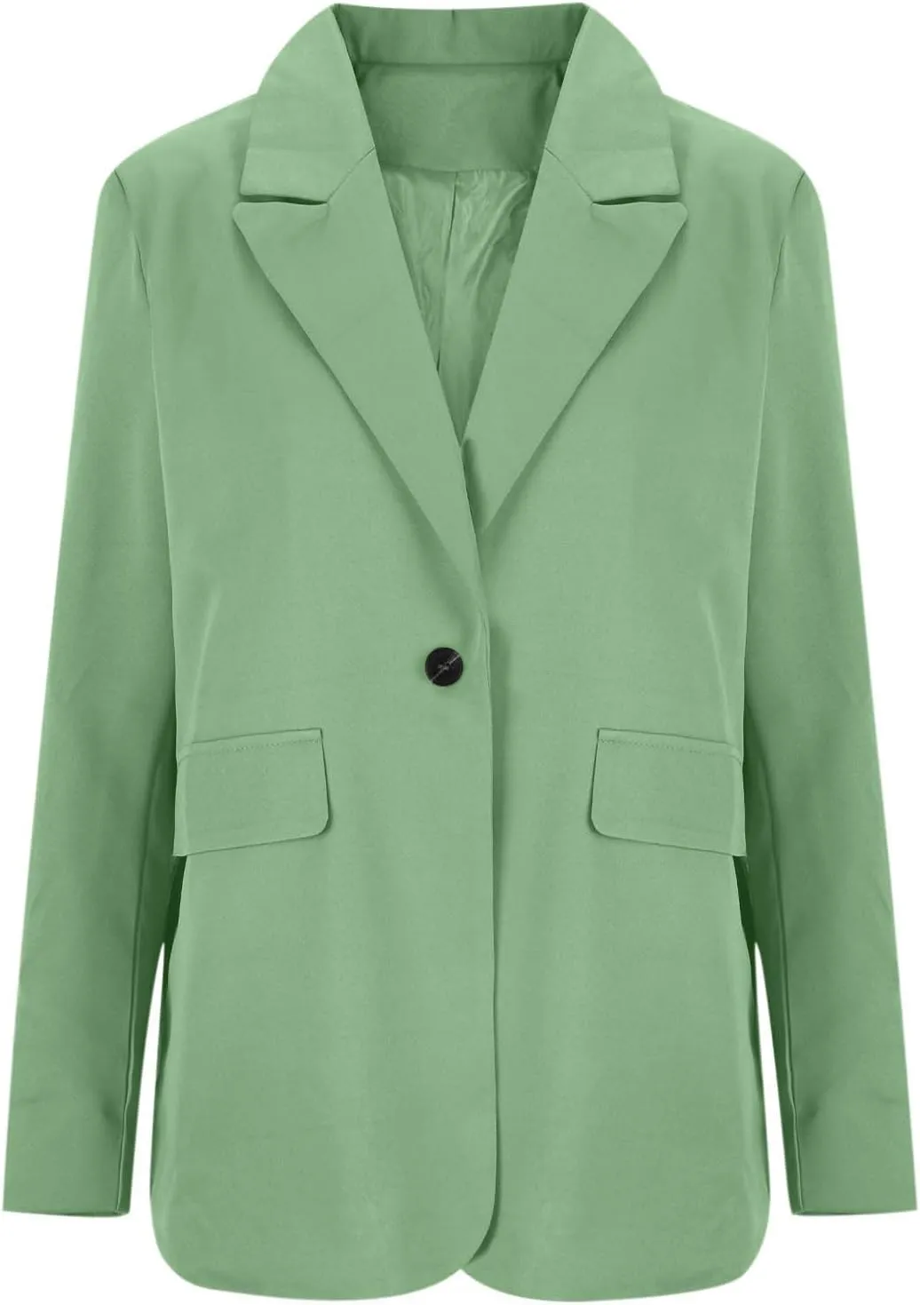 Womens Business Casual Blazer Spring Cardigan Lapel Button Down Solid Suit Jacket with Lined Office Work Clothes 2025