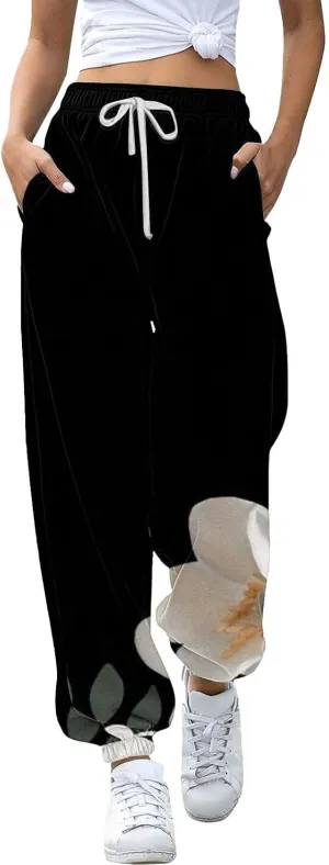 Women's Cargo Sweatpants 2024 Pants Workout High Waisted Yoga Pants with Pockets Jogger Pants with Pockets