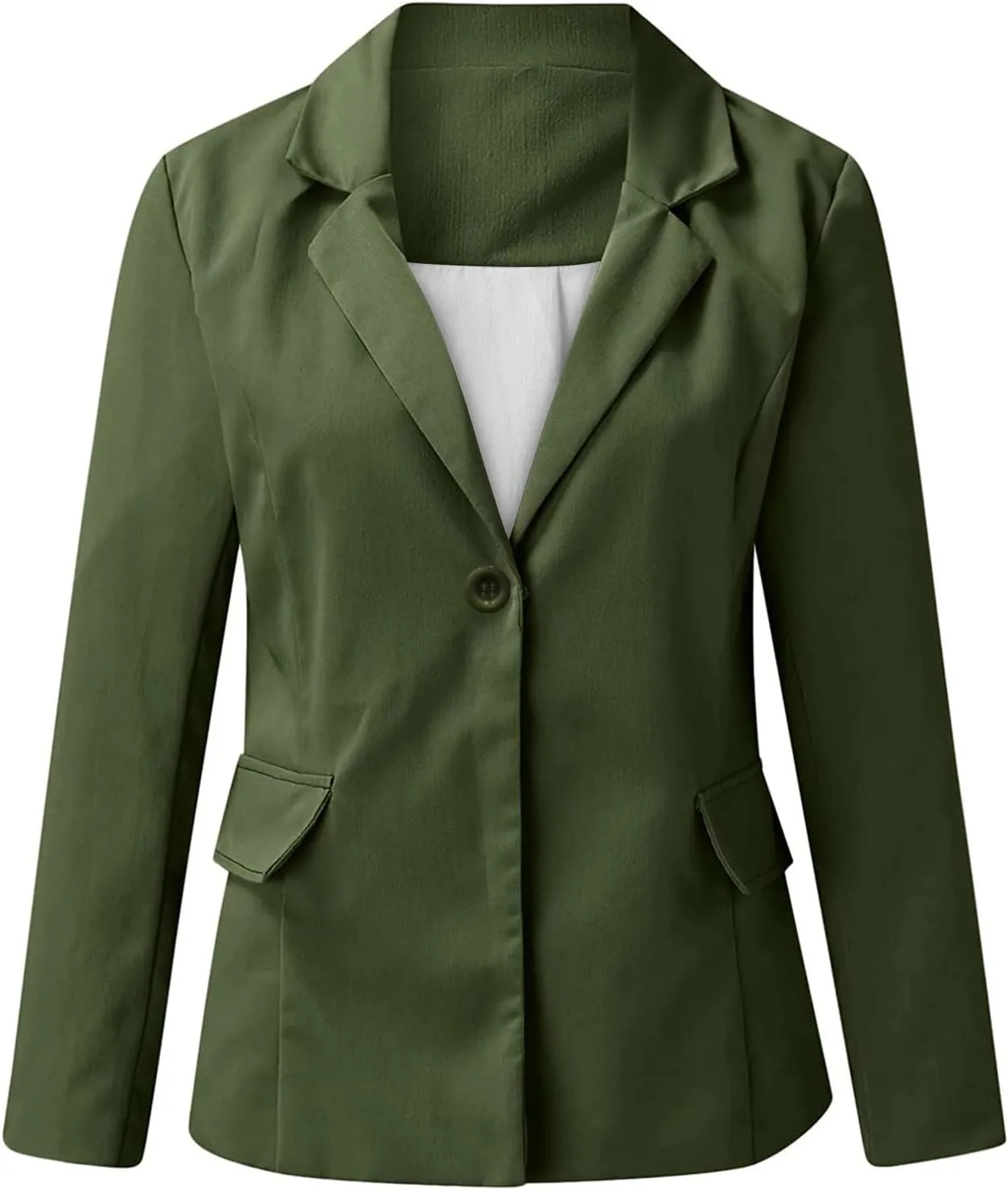 Women's Casual Blazer Casual Lapel Open Front Long Sleeve Work Office Suit Jacket Coat Blazer Dress