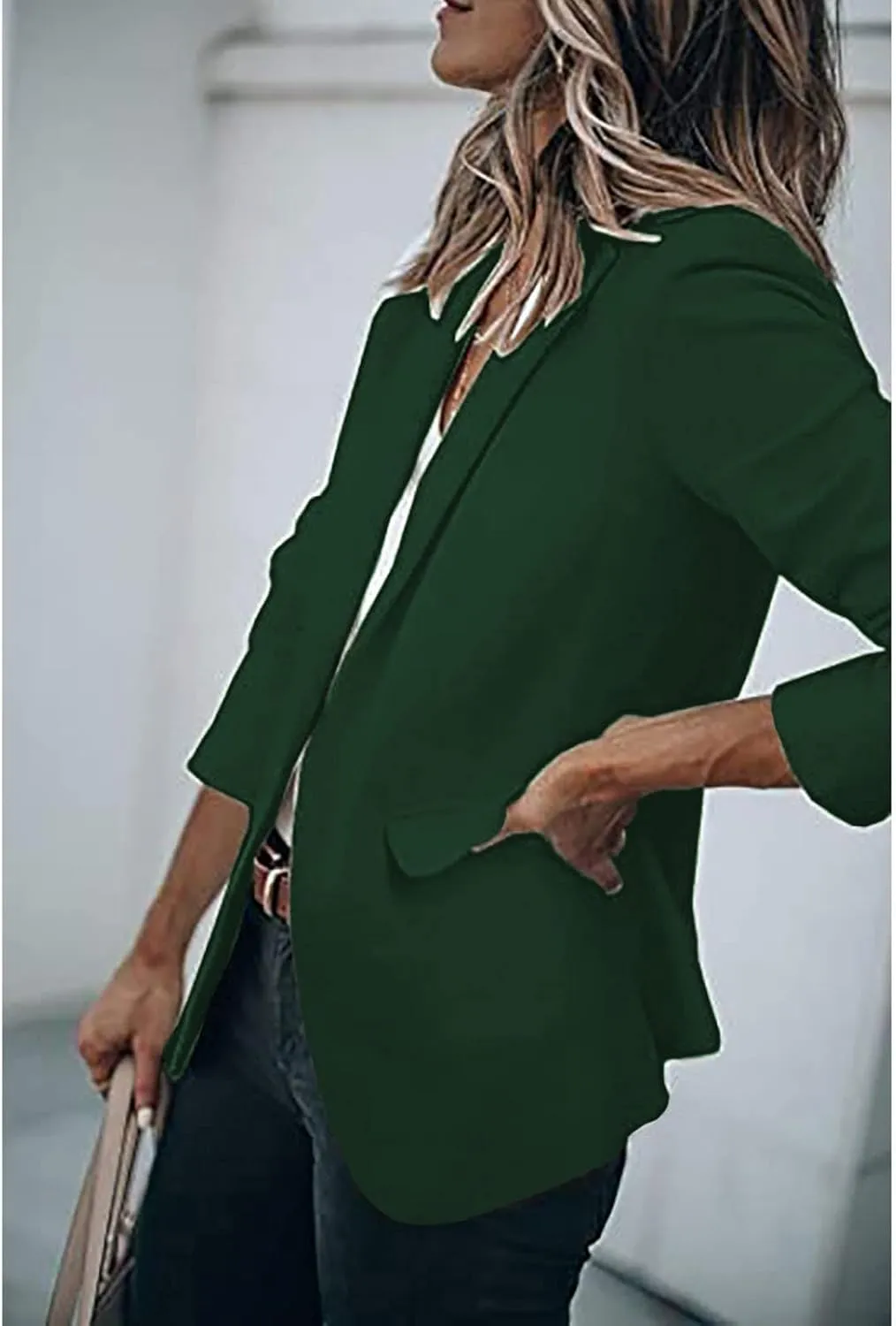 Women's Casual Blazer Casual Lapel Open Front Long Sleeve Work Office Suit Jacket Coat Blazers & Suit Jackets