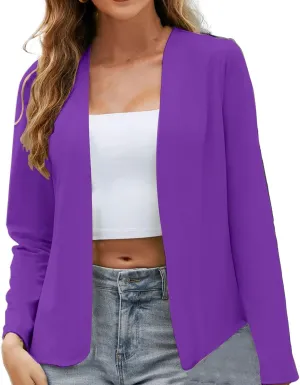 Womens Casual Blazer Jacket Front Solid Sleeve Casual Women's Coat Blazers for Women Suit Jackets Women Business