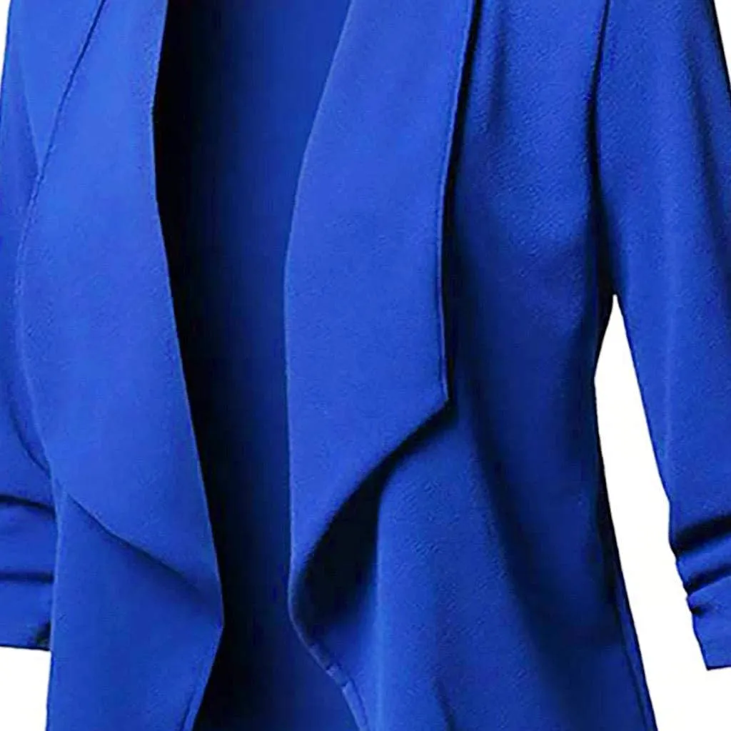 Womens Casual Blazer Jacket Front Solid Sleeve Casual Women's Coat Blazers for Women Suit Jackets Women Business