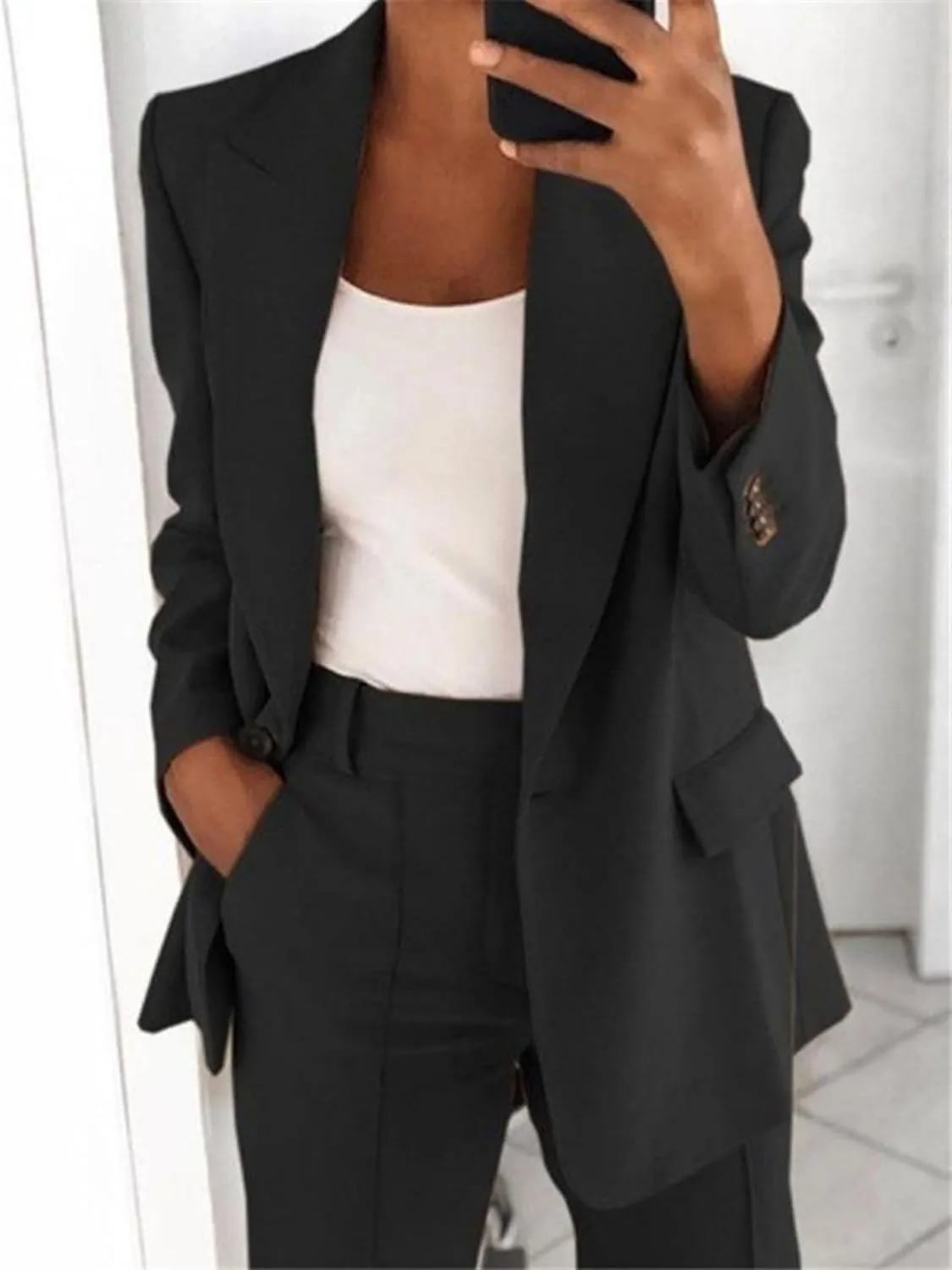 Womens Casual Blazers Business Casual Jackets Long Sleeve Open Front Work Office Blazer Suit Jacket Trendy Clothes