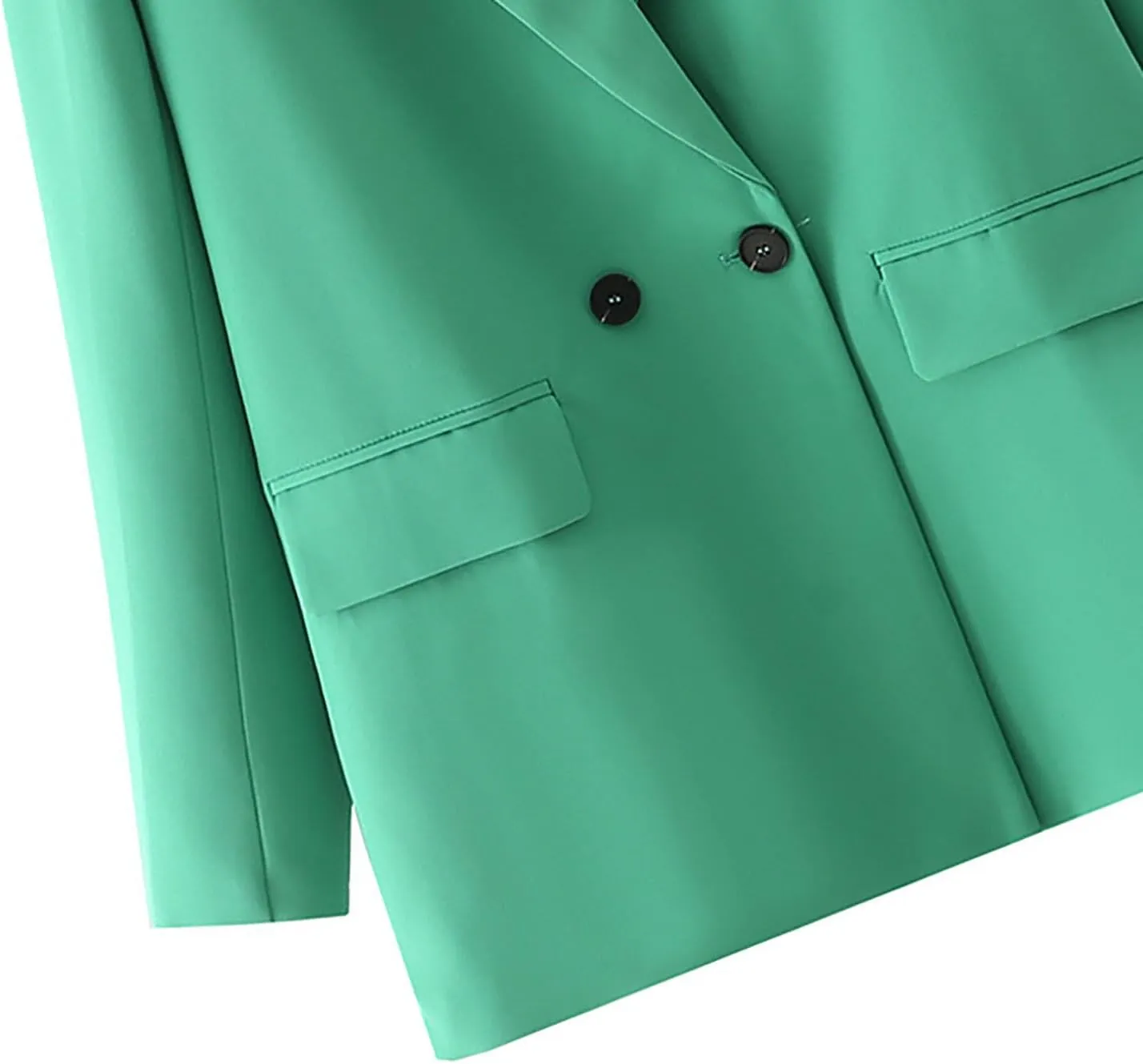 Womens Casual Boyfriend Oversized Shoulder Pads Blazer Button Down Long Sleeve Lapel Work Office Casual Blazer Jacket