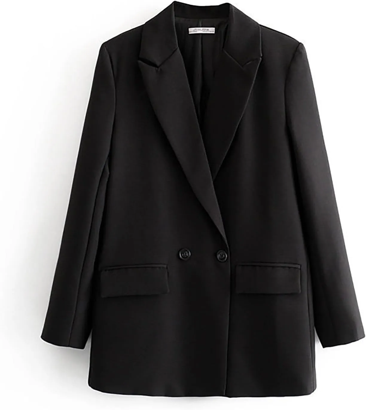 Womens Casual Boyfriend Oversized Shoulder Pads Blazer Button Down Long Sleeve Lapel Work Office Casual Blazer Jacket