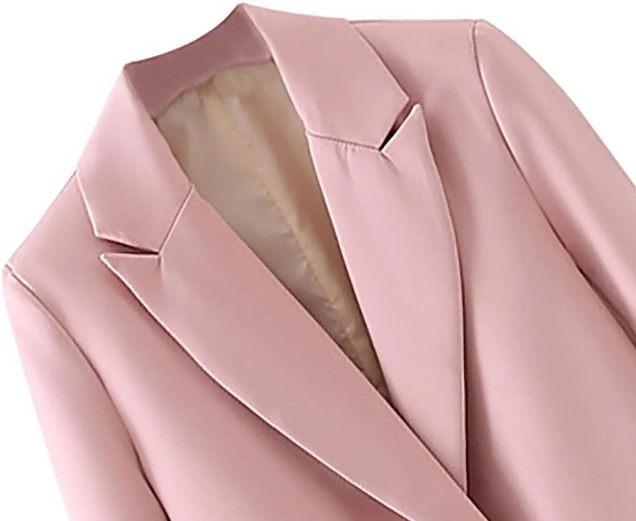 Womens Casual Boyfriend Oversized Shoulder Pads Blazer Button Down Long Sleeve Lapel Work Office Casual Blazer Jacket