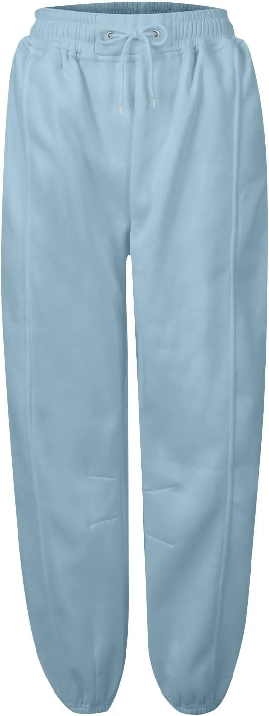 Women's Casual Fleece Sweatpants High Waisted Lounge Baggy Joggers Pants Plus Size Athletic Pants Warm Trousers