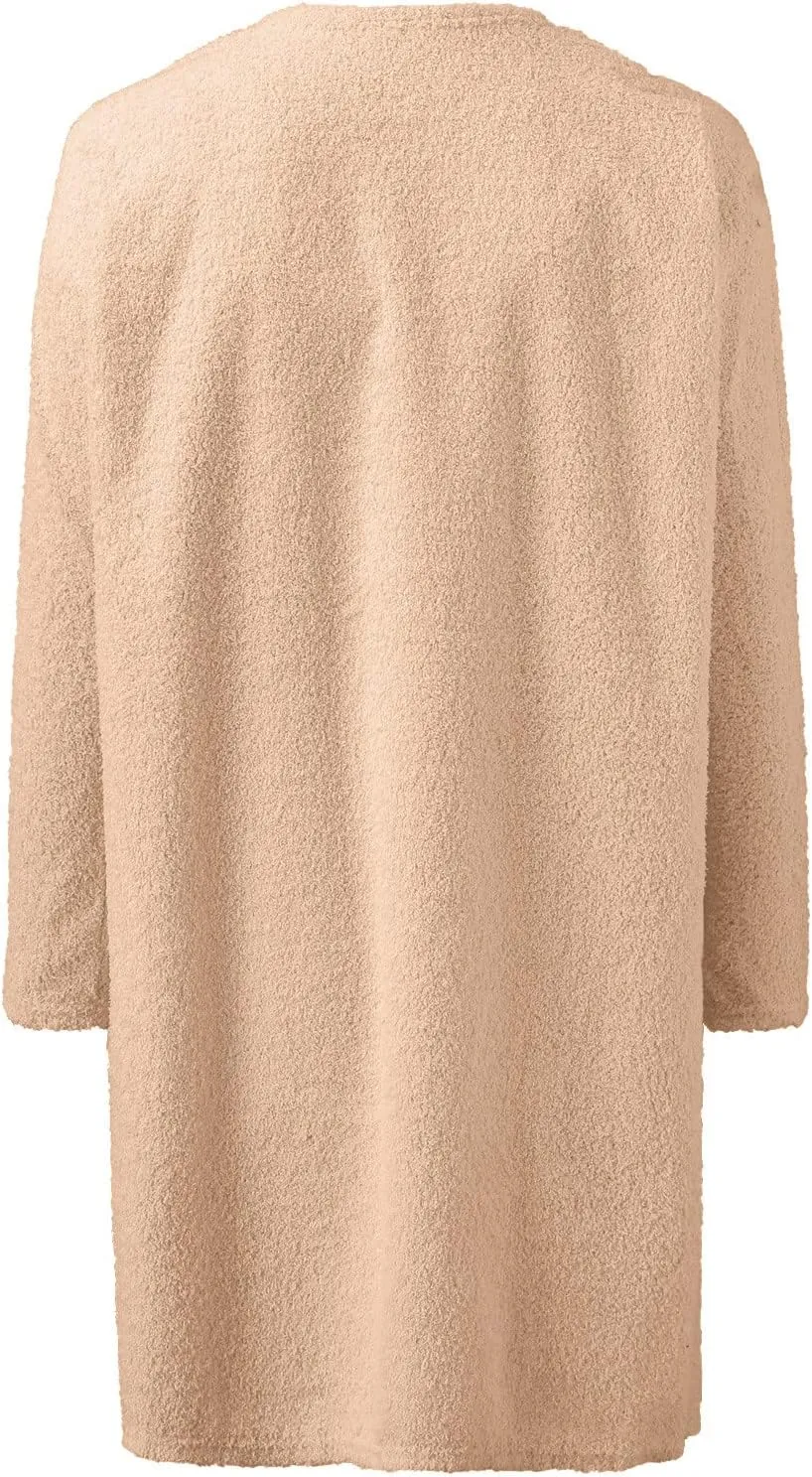 Women's Cozy Up 2 Piece Set Women Winter Fashion Warm Three Suit Soft Warm Flannel Notch Collar Soft Sleepwear Pjs