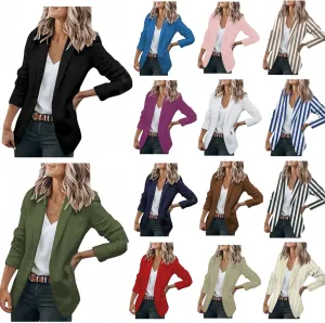 Women's Fall Fashion 2024 Casual Blazers Long Sleeve Open Front Work Office Suit Jackets Blazer with Pockets