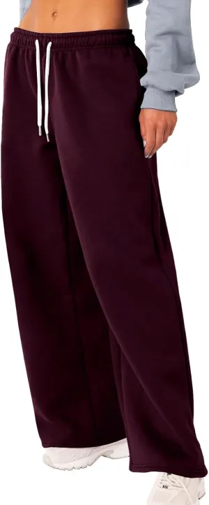 Women's Fleece Jogger Sweatpant Baggy Comfy Lounge Pants Joggers Workout Pajamas Clothes Casual Fall Fashion 2024
