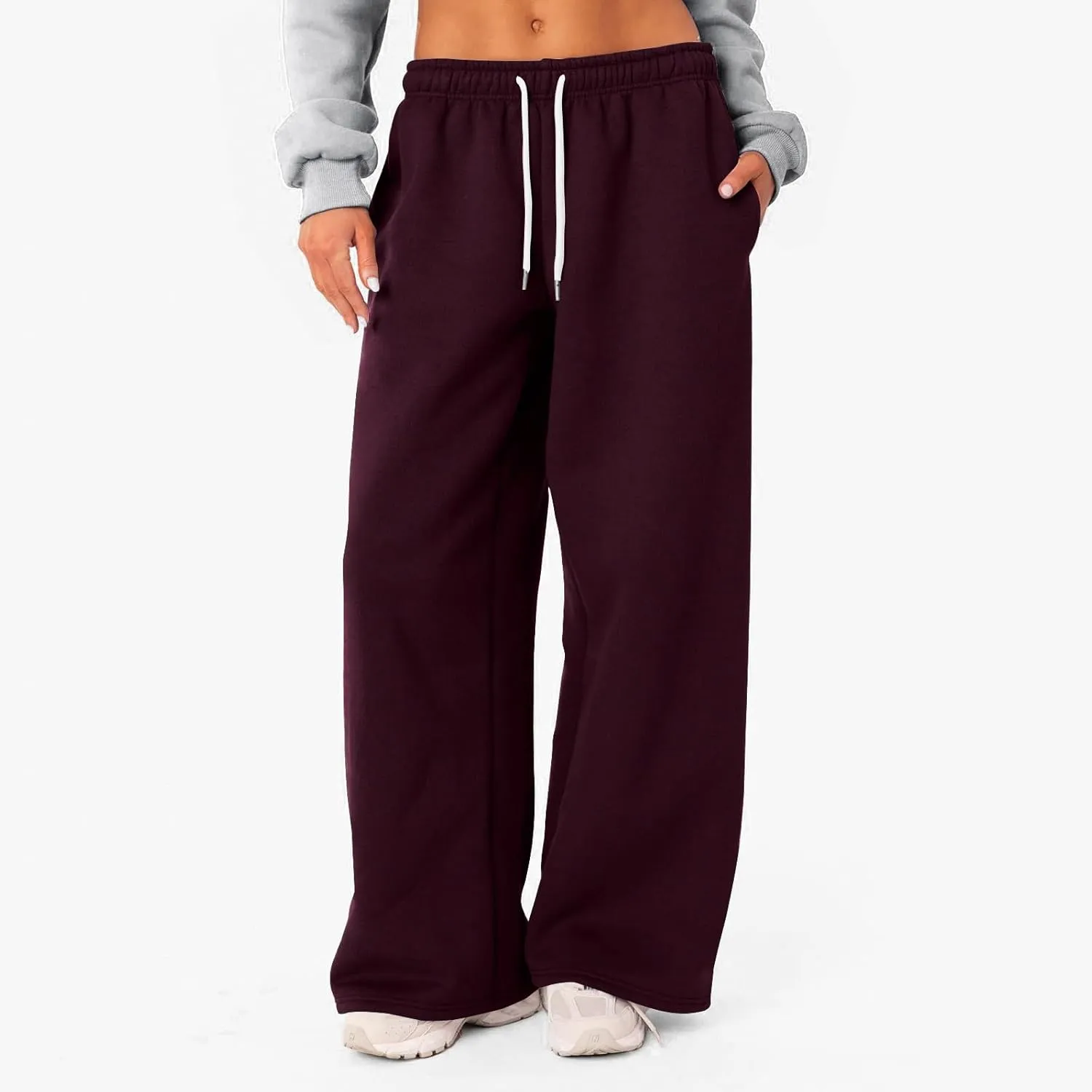 Women's Fleece Jogger Sweatpant Baggy Comfy Lounge Pants Joggers Workout Pajamas Clothes Casual Fall Fashion 2024