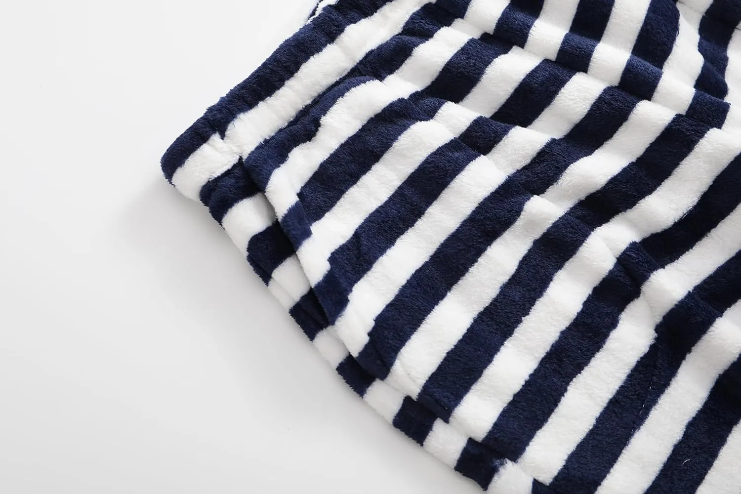 Womens Fuzzy Pajama Pants Elastic Waist Fluffy Pj Fleece Striped Pj Pants Comfy Lounge Sleepwear Pants with Pockets